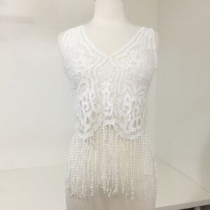 GORGEOUS! Lace all over tank. Price firm.